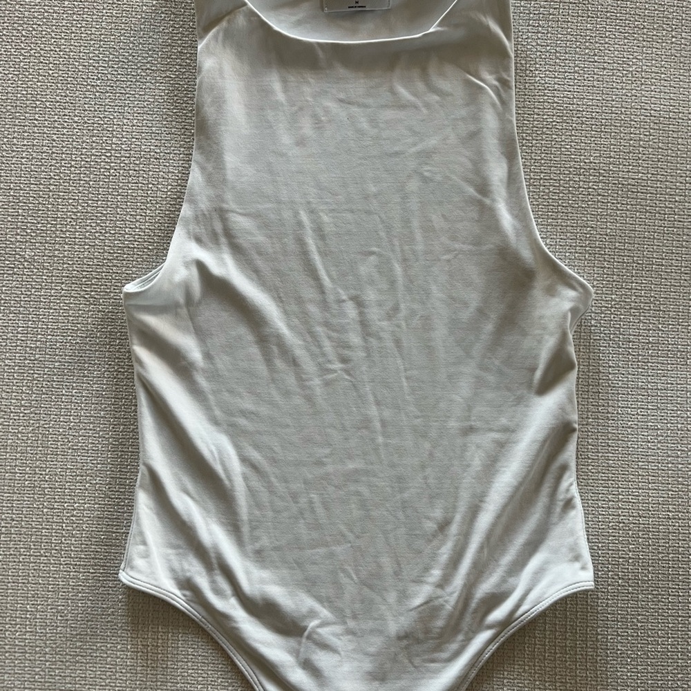 Aritzia Sleeveless White Bodysuit